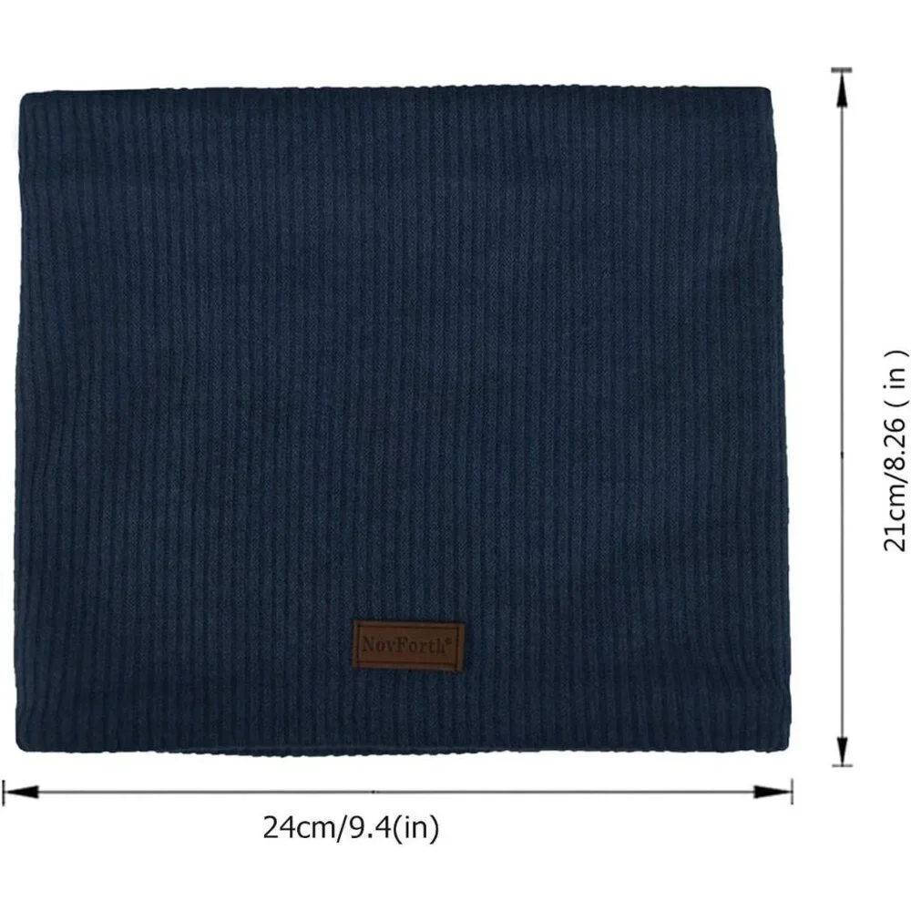 Men's Navy Winter Ski Neck Gaiter Face Scarf Fleece Lined Windproof Scarves